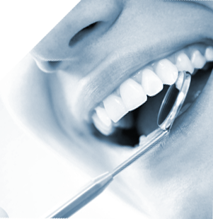mouth with dental mirror